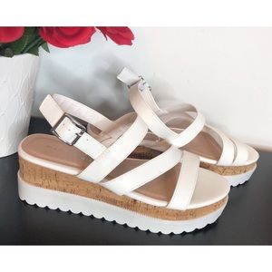 Madden Girl White Platform Sandals